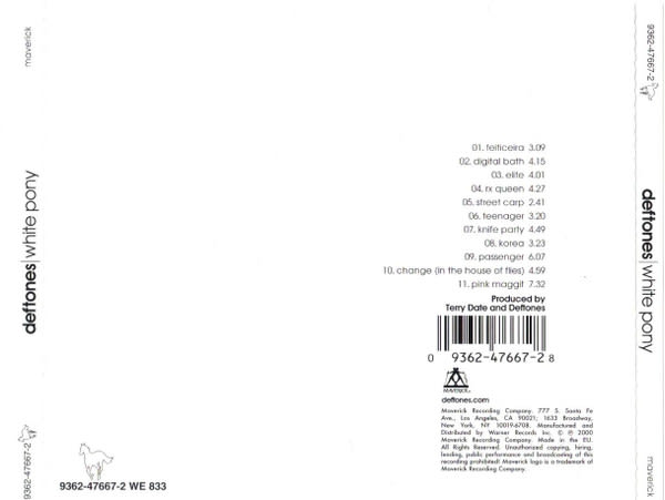CD DEFTONES/ WHITE PONY (WAR) 1CD2
