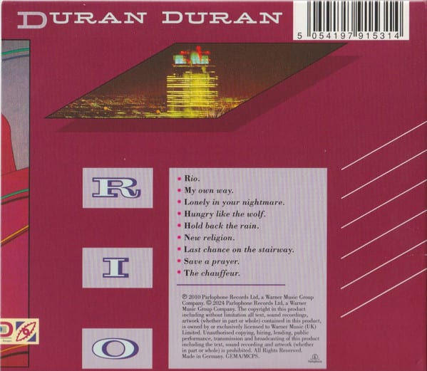 CD DURAN DURAN/ RIO (REMASTERIZADO) 1CD2