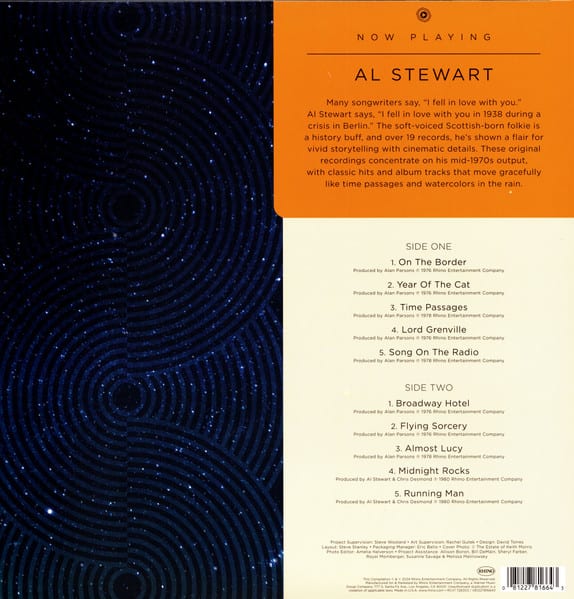 VINILO AL STEWART/ NOW PLAYING (SEA BLUE VINYL) 1LP2