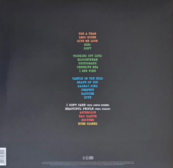 VINILO ED SHEERAN/ +-=÷X (TOUR COLLECTION) (BLUE VINYL) 2LP2