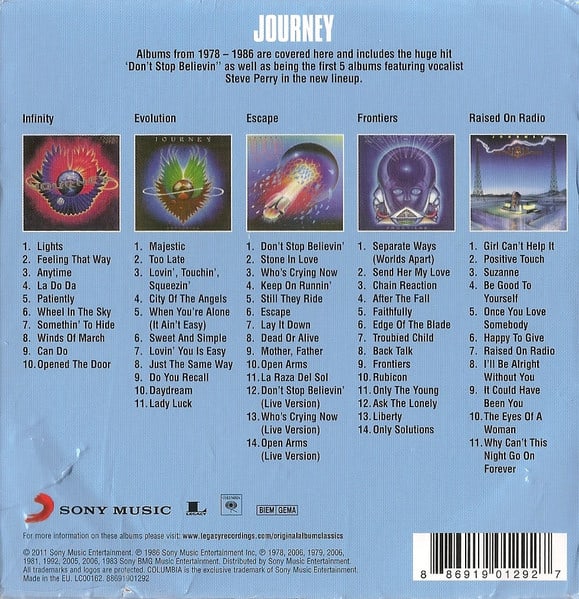 CD JOURNEY/ ORIGINAL ALBUMS CLASSICS 5CD2