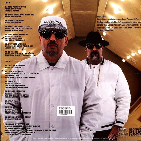 VINILO B-REAL & PSYCHO LES/ REAL PSYCHO (YELLOW VINYL) 1LP2