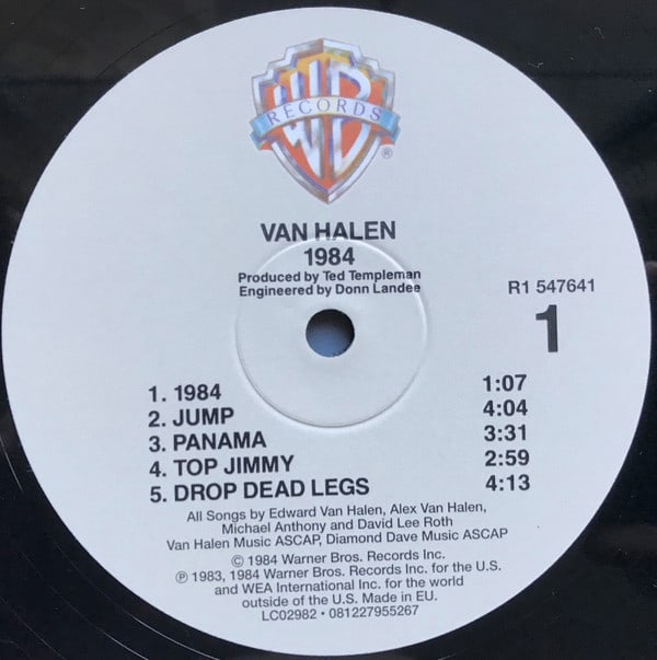 VINILO VAN HALEN/ 1984 1LP3