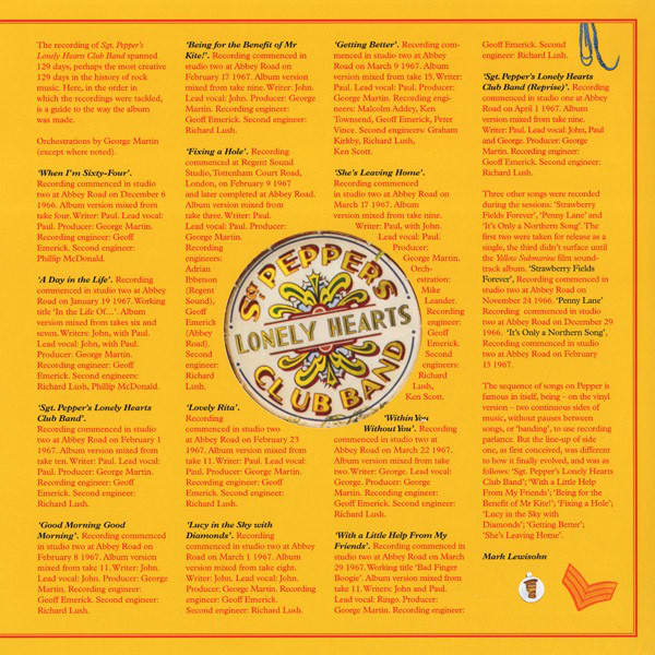 VINILO THE BEATLES/ SGT PEPPER'S LONELY HEARTS CLUB BAND REMASTERED STEREO 1LP6