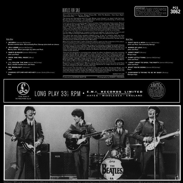 VINILO THE BEATLES / BEATLES FOR SALE REMASTERED STEREO 1LP2