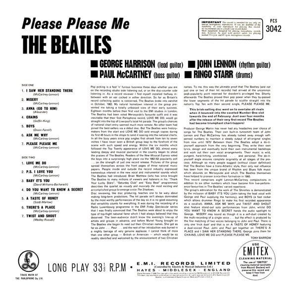 VINILO THE BEATLES/ PLEASE PLEASE ME 1LP3