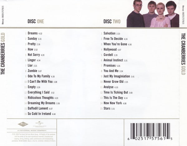 CD THE CRANBERRIES/ GOLD 2CD2