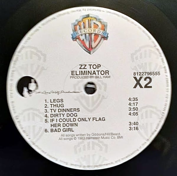 VINILO ZZ TOP/ ELIMINATOR 1LP2