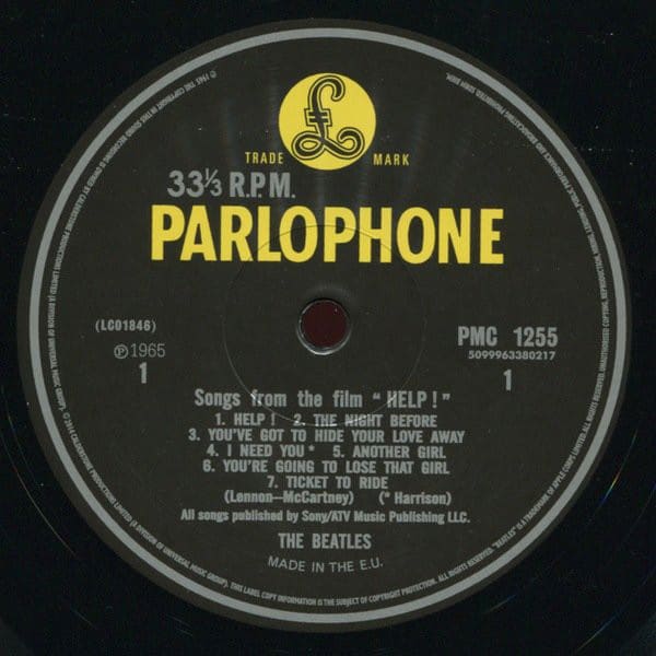 VINILO THE BEATLES/ HELP! MONO 1LP3