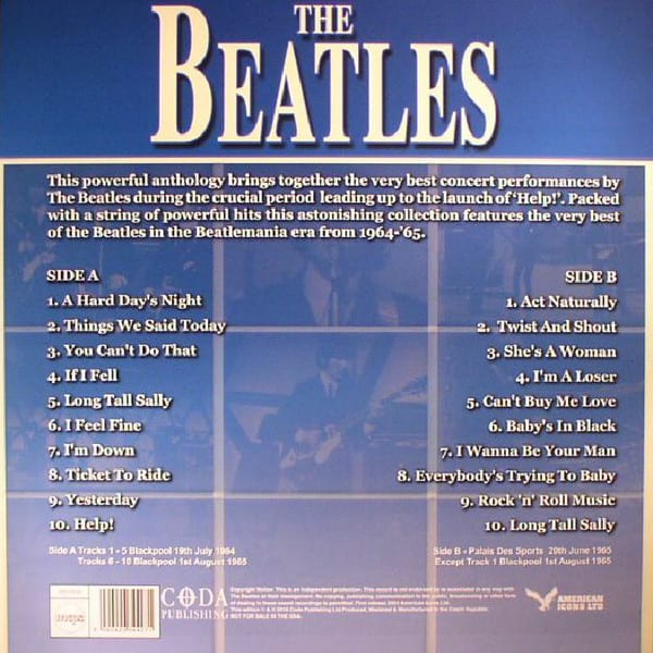 VINILO THE BEATLES/ HELP! IN CONCERT LIMITED EDITION BLUE 1LP2