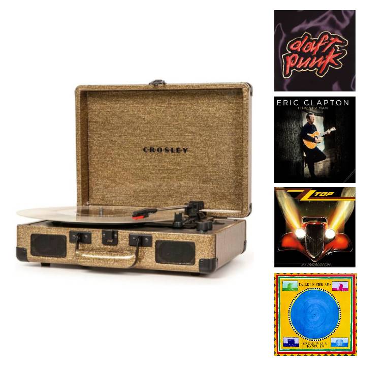 TORNAMESA CROSLEY/ CRUISER DELUXE BT GOLD + 4LP DE REGALO1