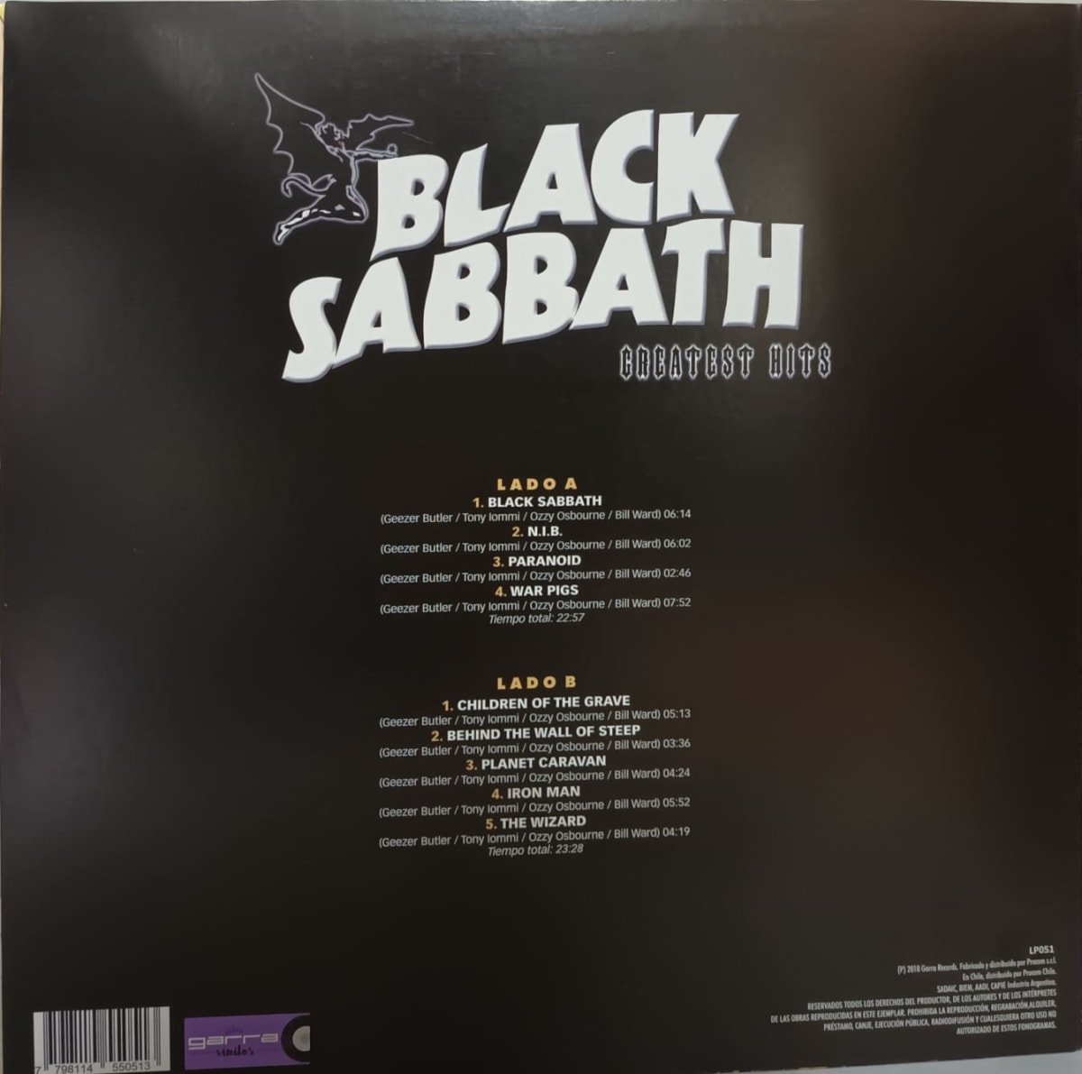 VINILO BLACK SABBATH/ GREATEST HITS 1LP2