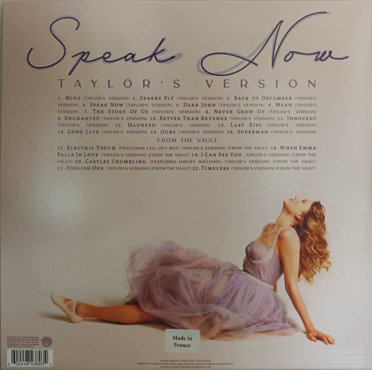VINILO TAYLOR SWIFT/ SPEAK NOW ORCHID MARBLED (TAYLOR VERSION) COLORED VINIL 3LP2