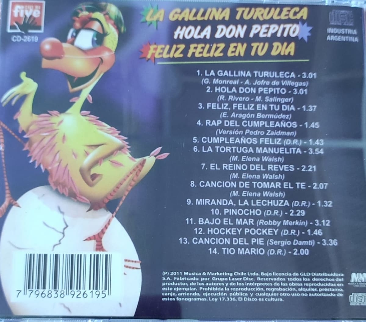 CD VARIOS ARTISTAS/ LA GALLINA TURULECA 1CD2