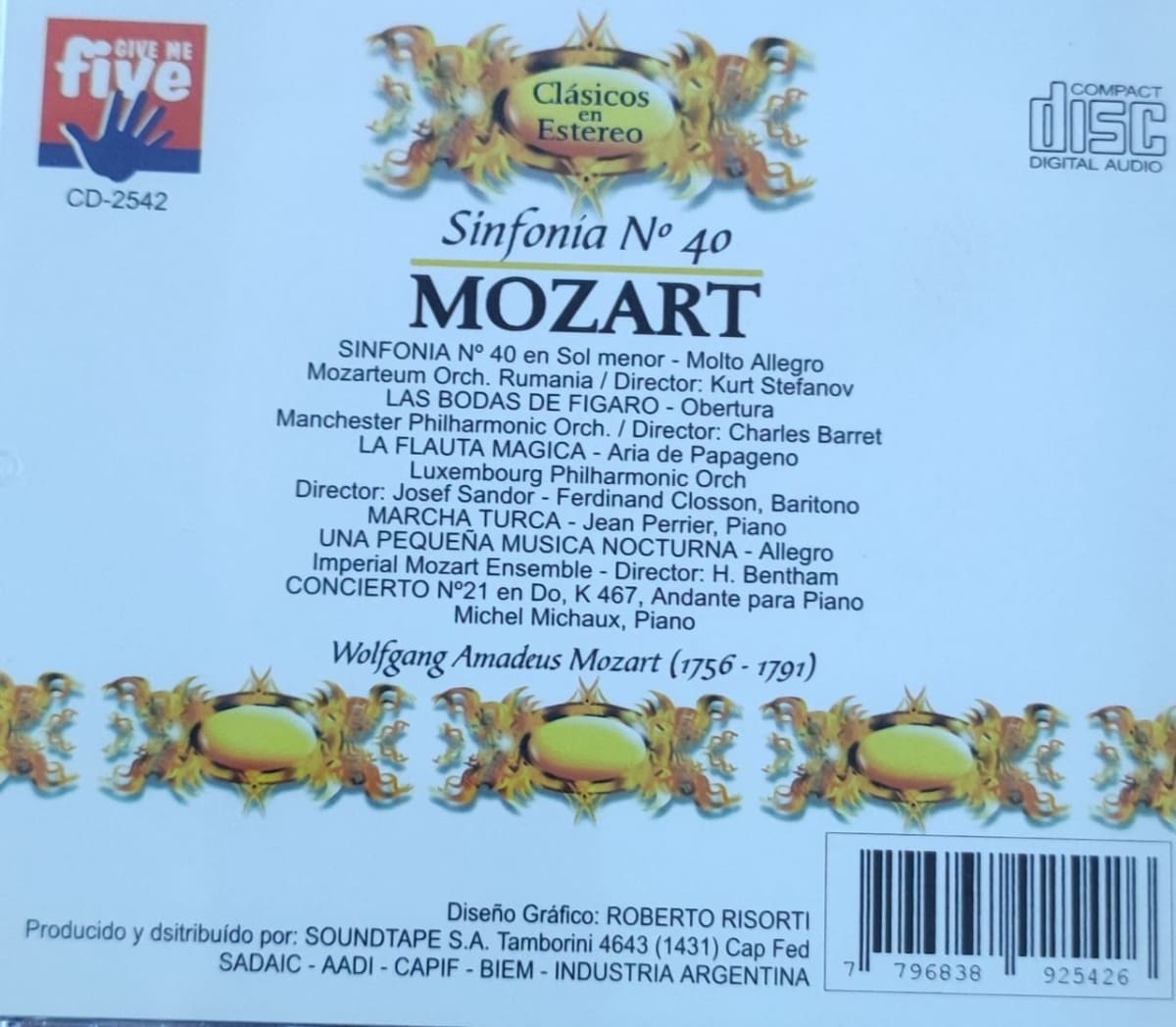 CD MOZART/ SINFONIA 40 1CD1