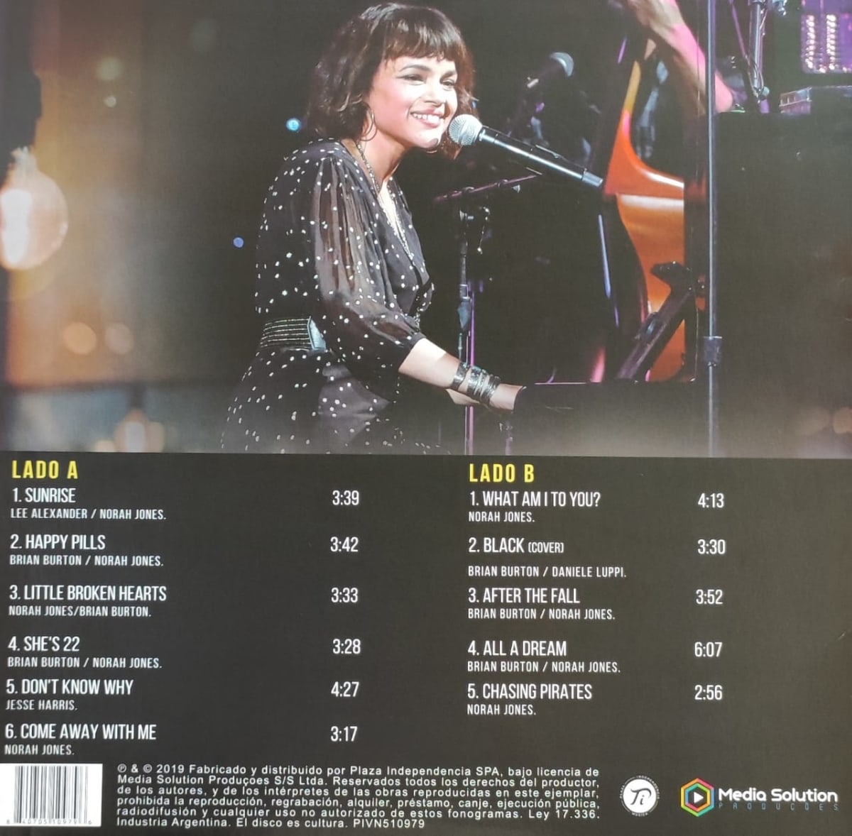 VINILO NORAH JONES/ LIVE CONCERT (WHITE VINYL) 1LP2