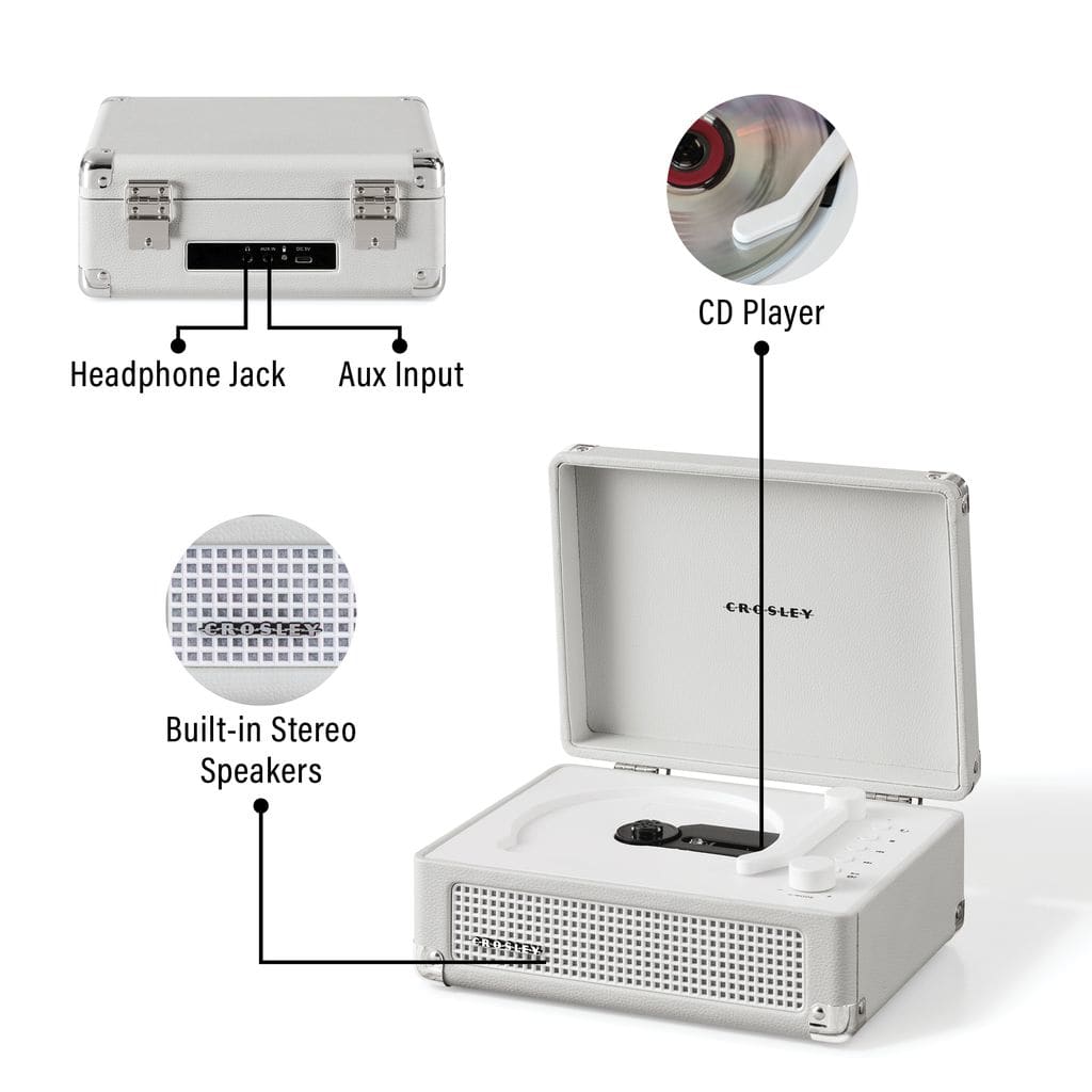 REPRODUCTOR DE CD CROSLEY/ CRUISER CD PLAYER BT WHITE7