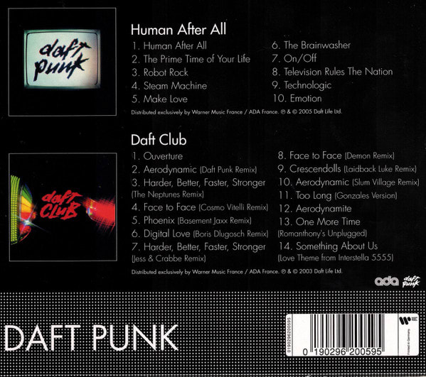 Daft Punk CD 6枚セット CD DAFT PUNK/ HUMAN AFTER ALL - DAFT CLUB 2CD (BOX SET) | Plaza Musica