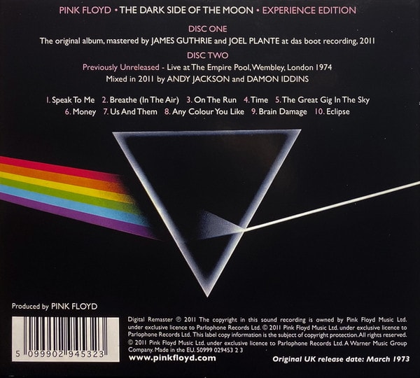 CD PINK FLOYD/ THE DARK SIDE OF THE MOON 2CD | Plaza Musica