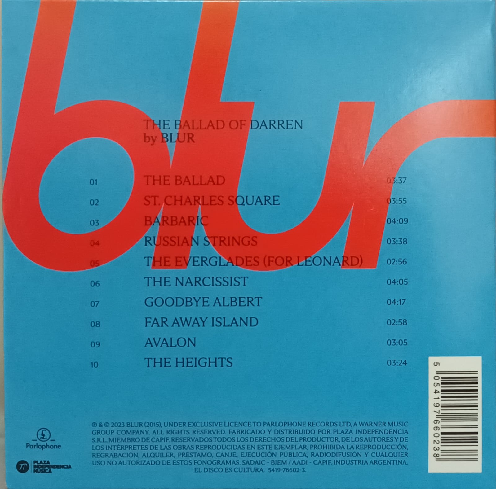 CD BLUR/ THE BALLAD OF DARREN 1CD | Plaza Musica