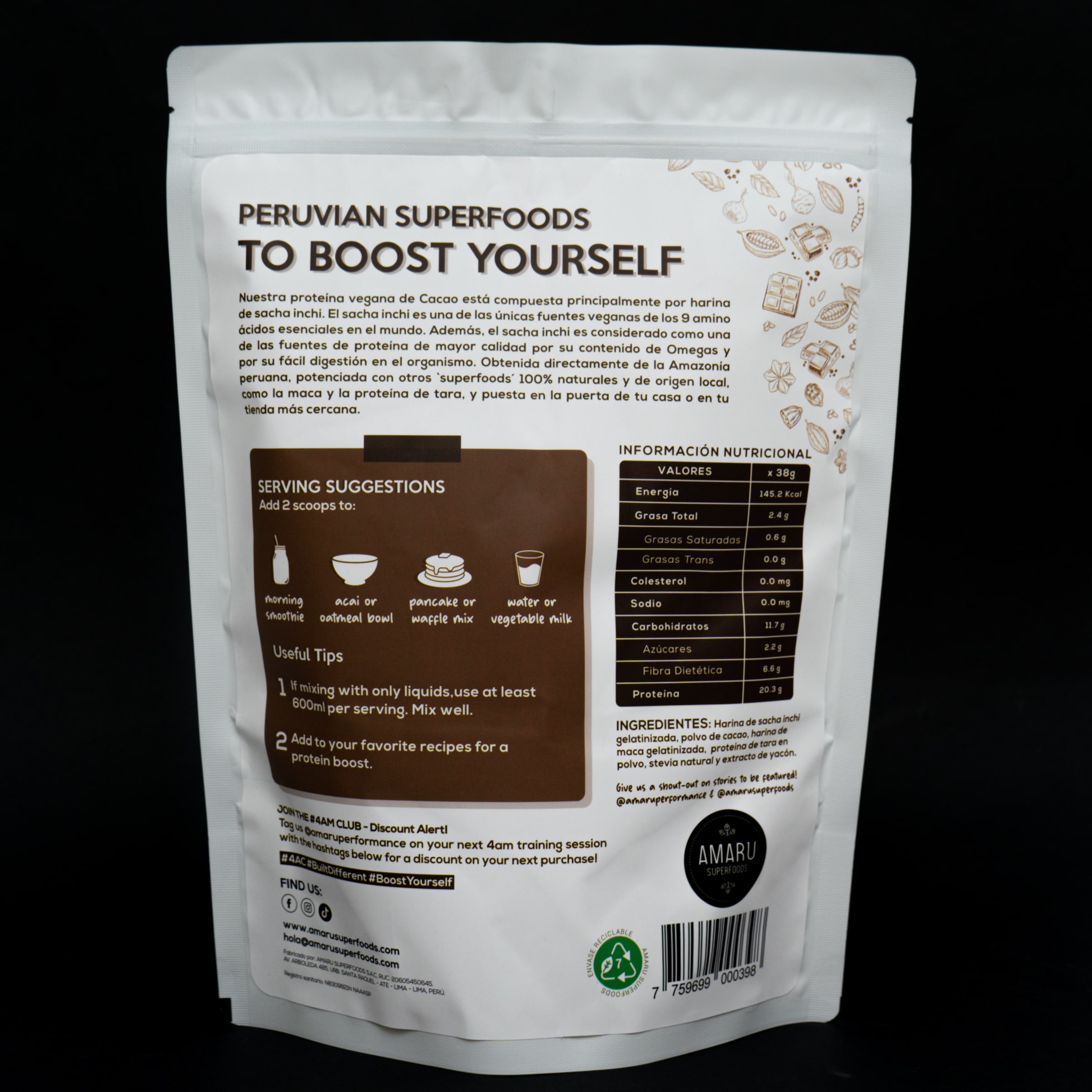 Proteína Cacao 1kg Proteína Cacao 1kg
