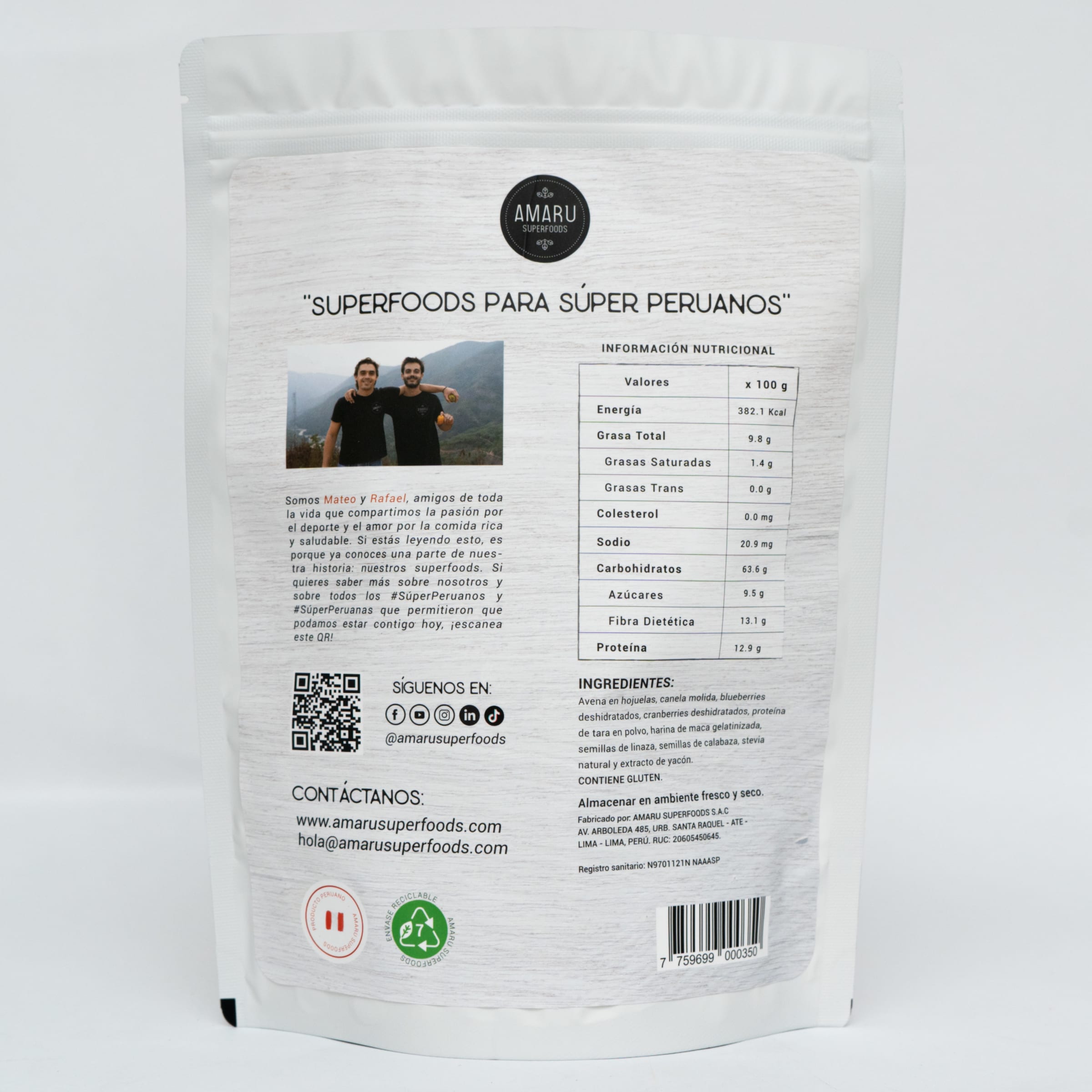 Avena Mix Canela & Berries 500gr Avena Mix Canela & Berries 500gr