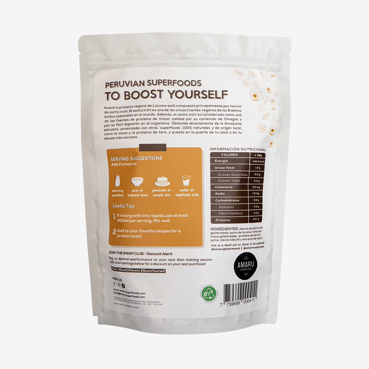 Proteína Lucuma 500gr Proteína Lucuma 500gr