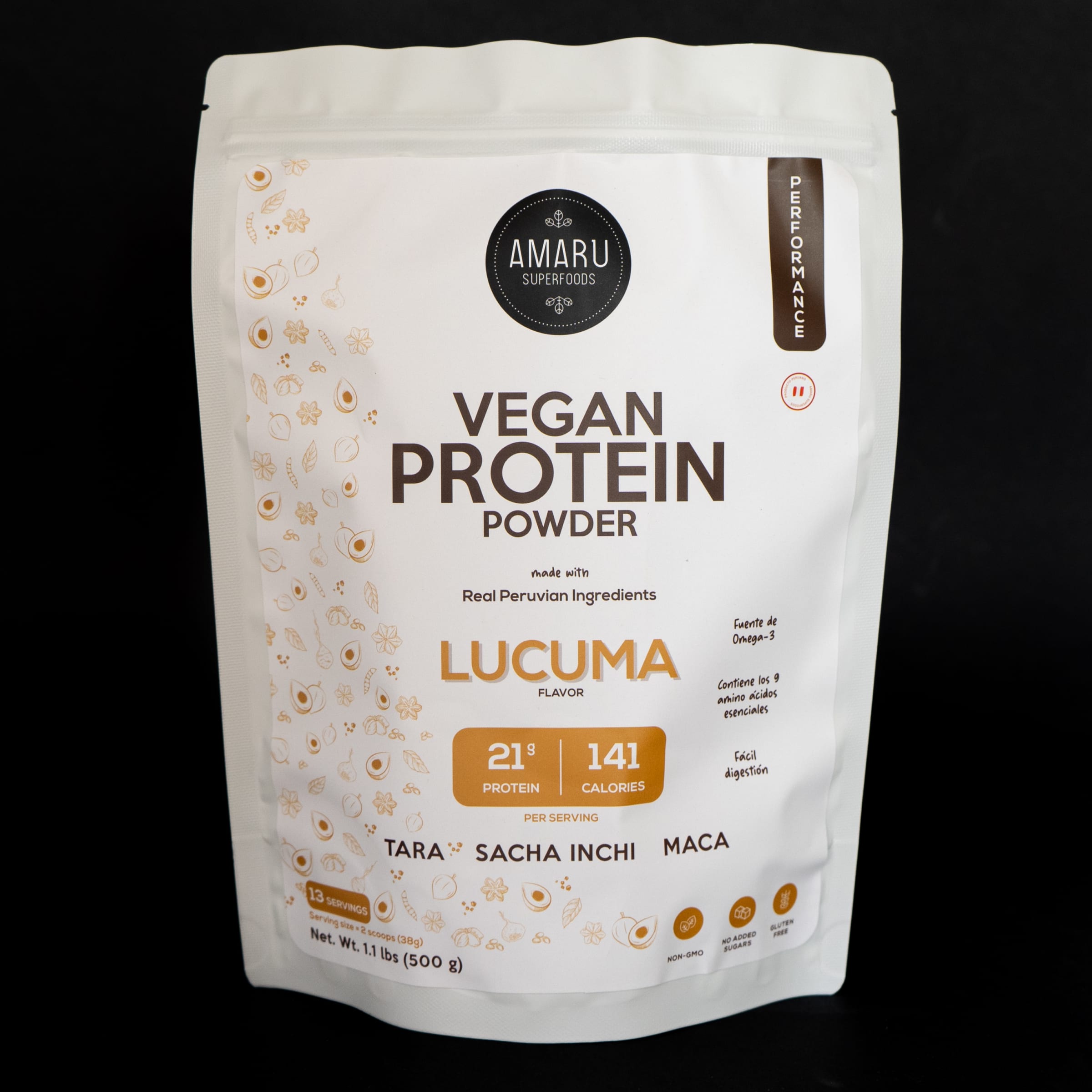 Proteína Vegana Lúcuma 500gr Proteína Vegana Lúcuma 500gr