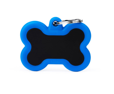 placa my family black bone alu blue rubber