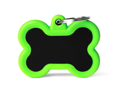 placa my family black bone alu green rubber