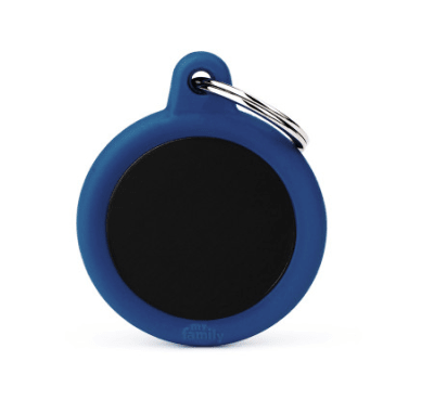 placa my family black circle alu dark blue rubber