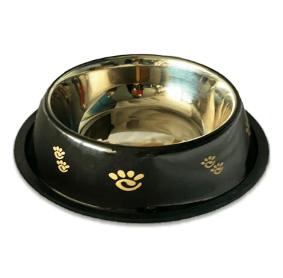 mp plato acero inox diseño perro