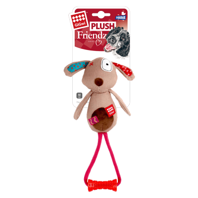 gigwi plush friendz perro con cuerda