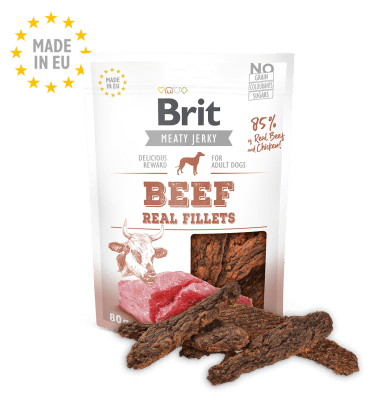 brit jerky snack perro beef fillets