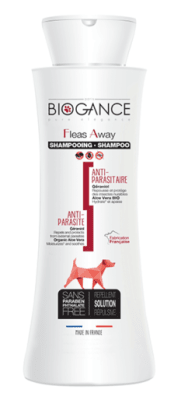 biogance shampoo fleas away perro