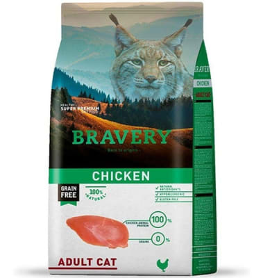 bravery pollo adulto gato