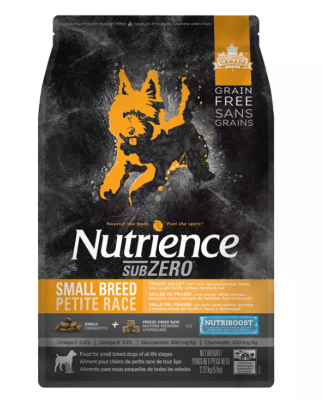 nutrience subzero valley small breed