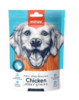 wanpy perro chicken jerky strips