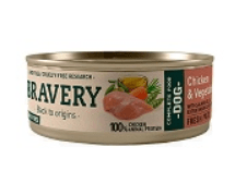 bravery lata perro adulto pollo y vegetales