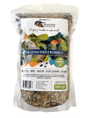 Martin pescador mix semillas ninfas e inseparables