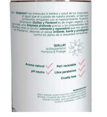 vetplant shampoo hipo quillay/pantenol