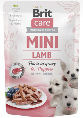 brit care pouch mini puppy lamb fillets