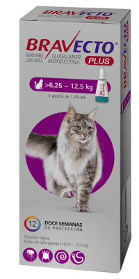 bravecto PLUS gato 6.25-12.5kg
