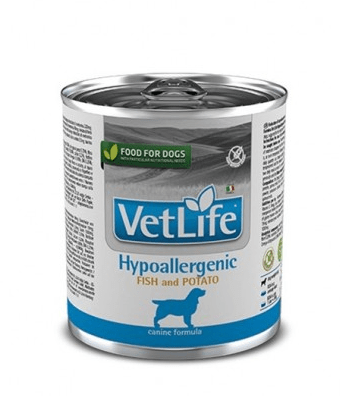 vet life hipoalergenico pescado perro lata