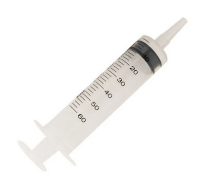 jeringa cranberry con cateter