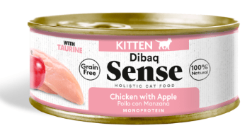 sense gato lata kitten pollo/manzana