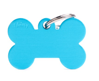 placa my family bone alu light blue