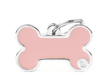 placa my family bone pink