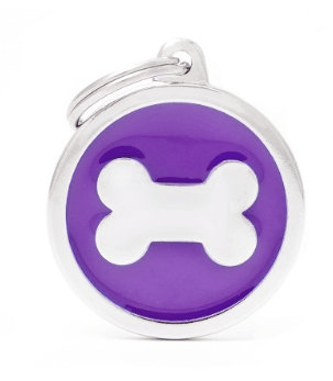 placa my family circle purple bone