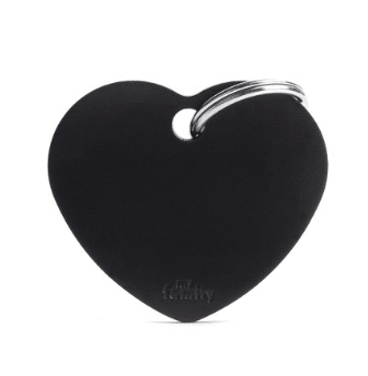 placa my family heart alu black
